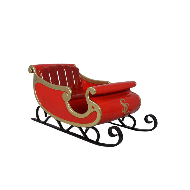 Red and Gold Santa's Sleigh Photo Opportunity Seat Prop