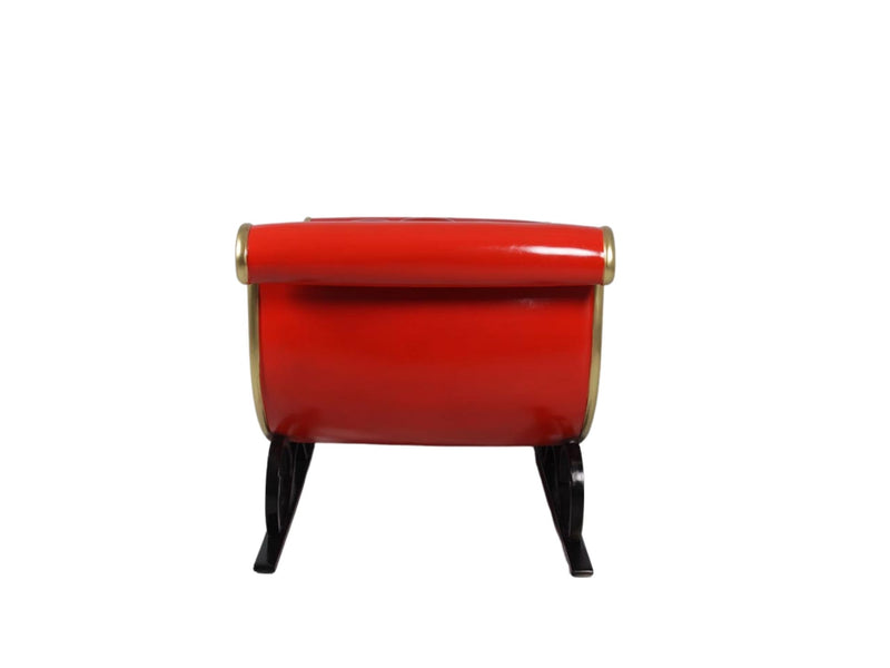Red and Gold Santa's Sleigh Photo Opportunity Seat Prop