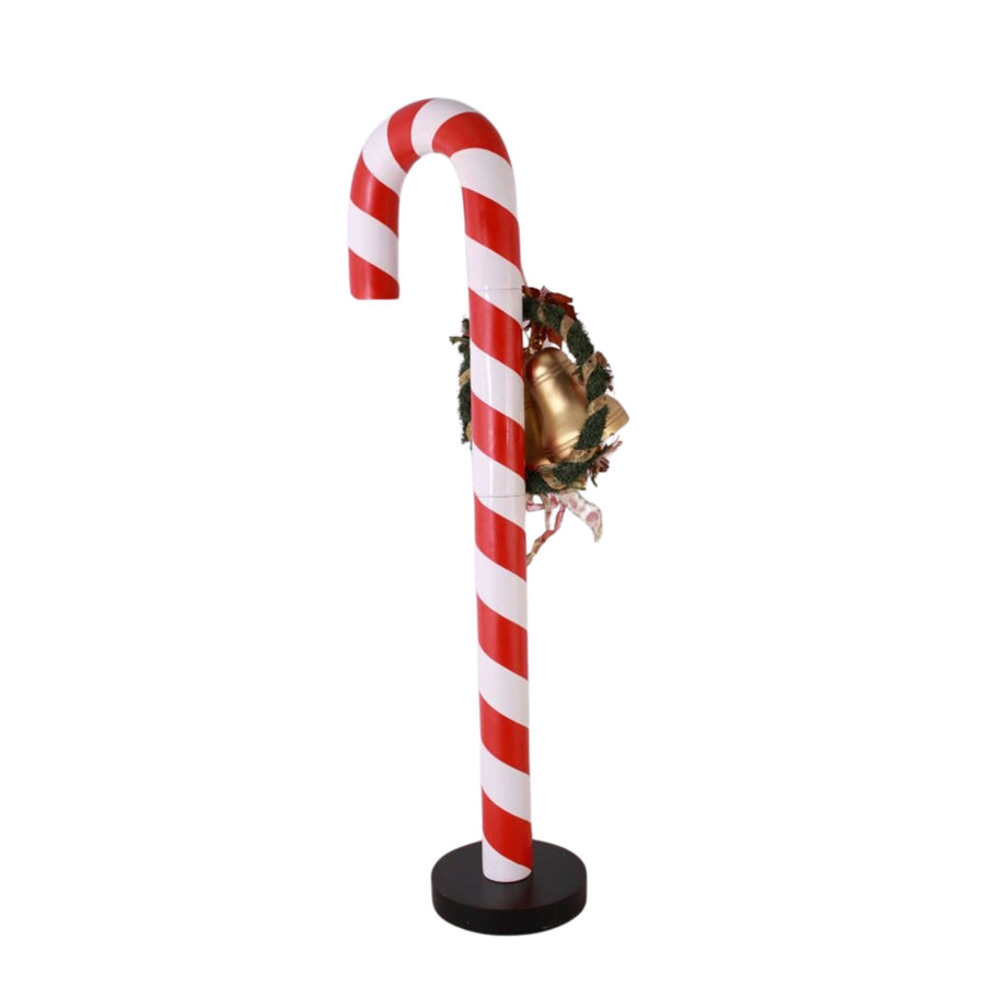 7ft Candy Cane with Bells Commercial Christmas Display Prop
