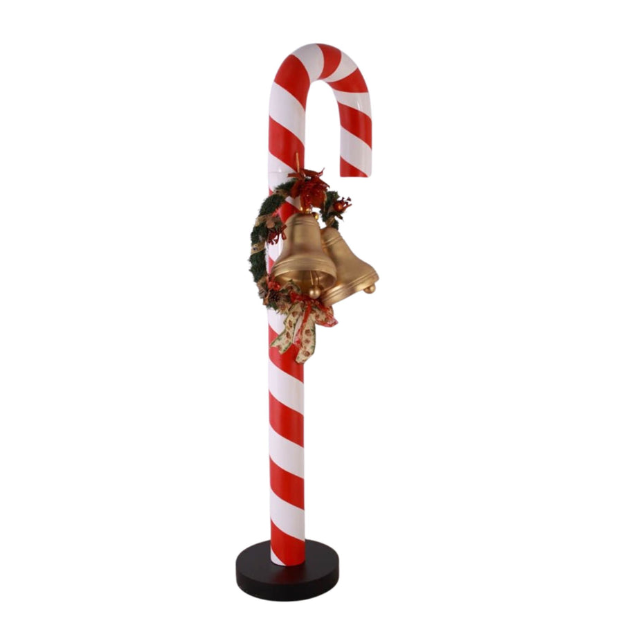 7ft Candy Cane with Bells Commercial Christmas Display Prop