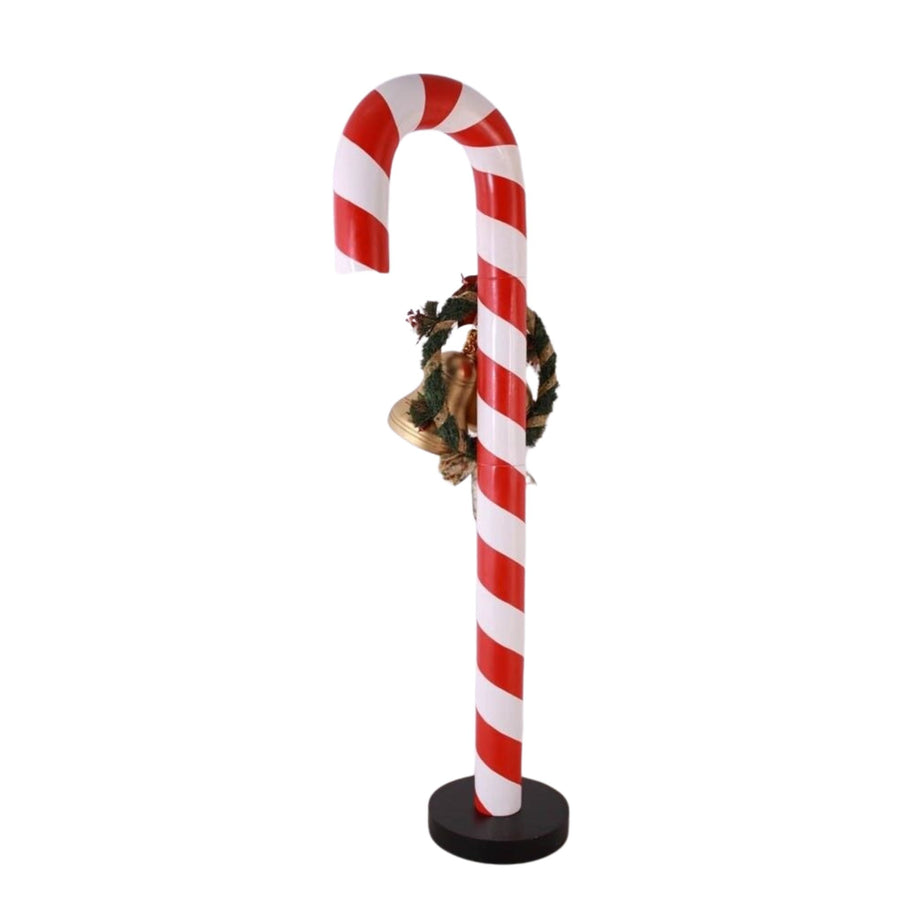 7ft Candy Cane with Bells Commercial Christmas Display Prop