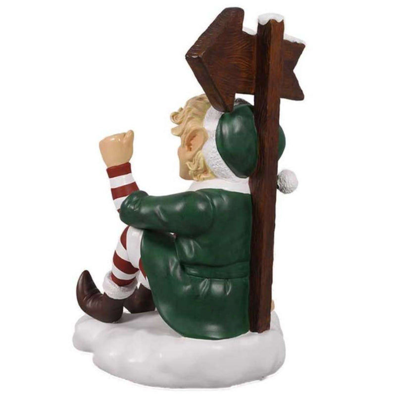 71cm Elf with North Pole Sign Commercial Christmas Display Prop