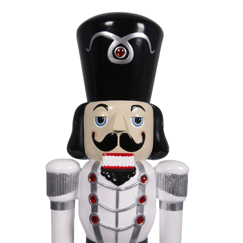 3m Giant Christmas Nutcracker Soldier Wearing White and Silver Uniform