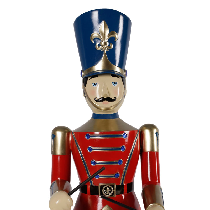 1.84m Christmas Toy Soldier Figure with Drum