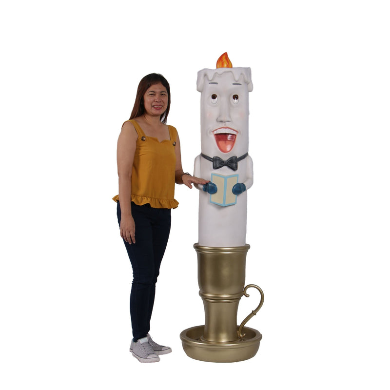 Male Caroling Candle Figure Christmas Display Prop