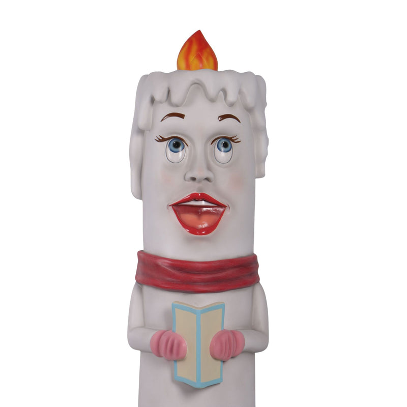 Female Caroling Candle Figure Christmas Display Prop