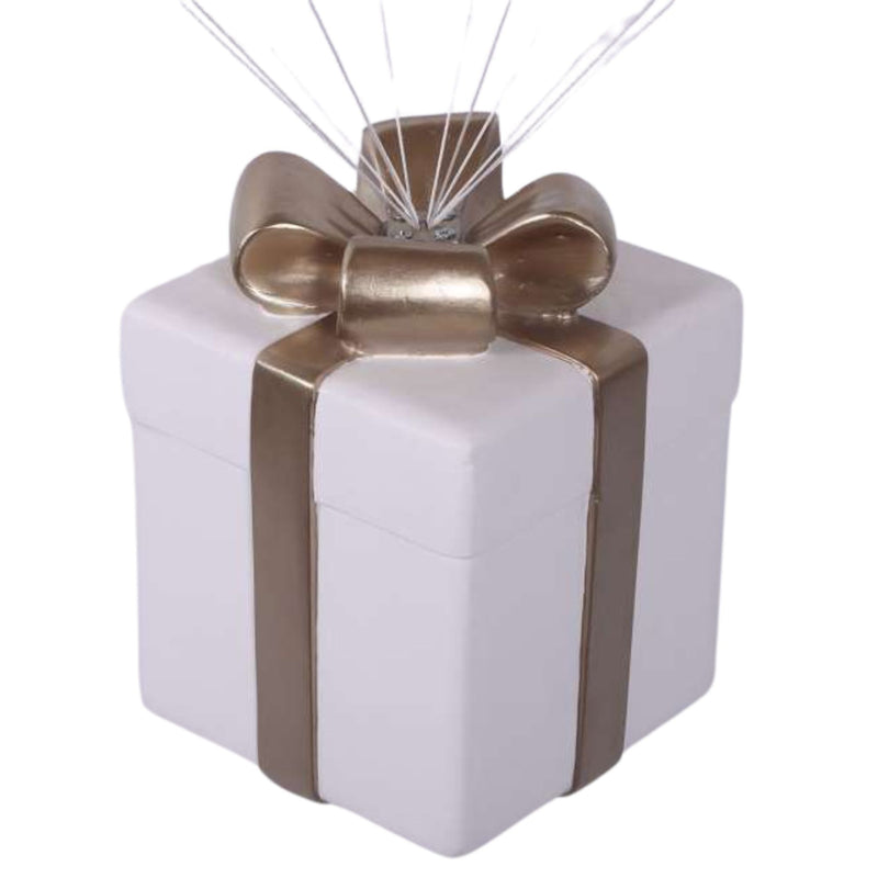 3ft White & Gold Parachuting Christmas Present Commercial Christmas Display Prop