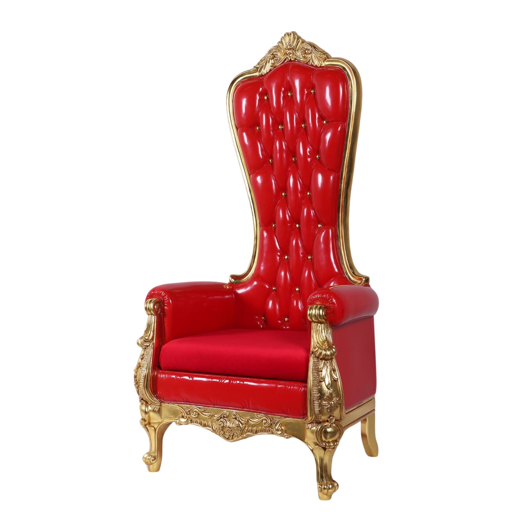 6ft Red and Gold Festive Throne Commercial Christmas Display Prop