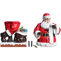 2.8m Standing Santa with List & Sack Commercial Christmas Display Prop - 7