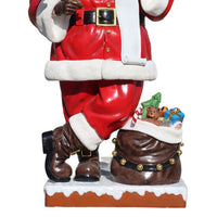 2.8m Standing Santa with List & Sack Commercial Christmas Display Prop - 6