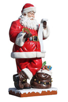 2.8m Standing Santa with List & Sack Commercial Christmas Display Prop - 2