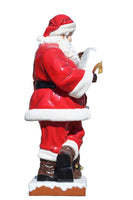 2.8m Standing Santa with List & Sack Commercial Christmas Display Prop - 3