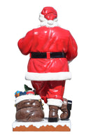 2.8m Standing Santa with List & Sack Commercial Christmas Display Prop - 4