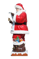 2.8m Standing Santa with List & Sack Commercial Christmas Display Prop - 5