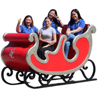 1.4m Double Sleigh Commercial Christmas Display (4 Seats) - 7