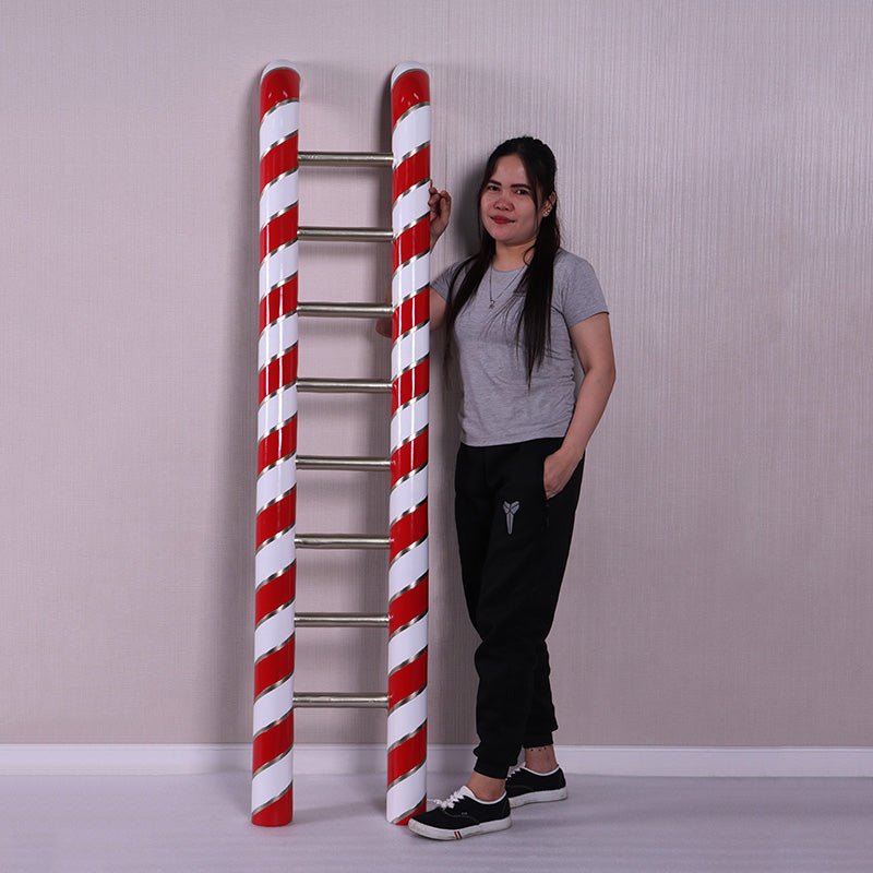 6ft Candy Cane Festive Ladder Commercial Christmas Display Prop