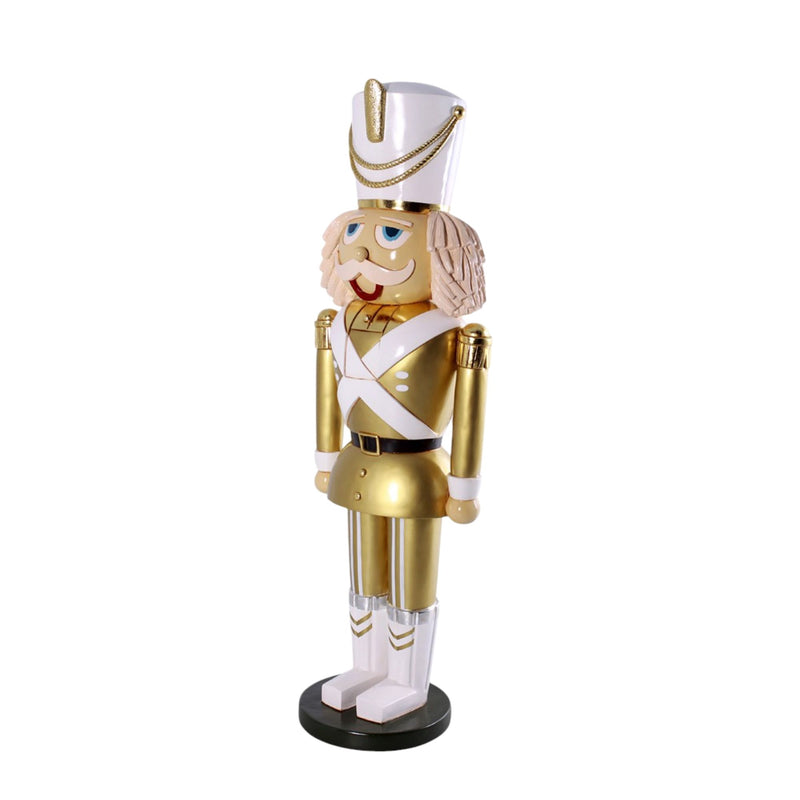 6ft Gold and White Nutcracker Soldier Commercial Christmas Display Prop