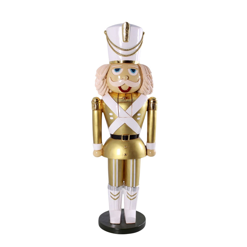 6ft Gold and White Nutcracker Soldier Commercial Christmas Display Prop