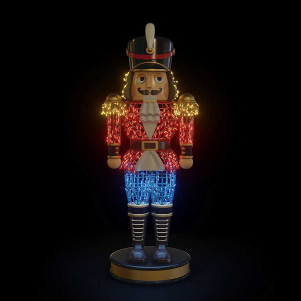 6ft Red Nutcracker LED Commercial Christmas Display Prop