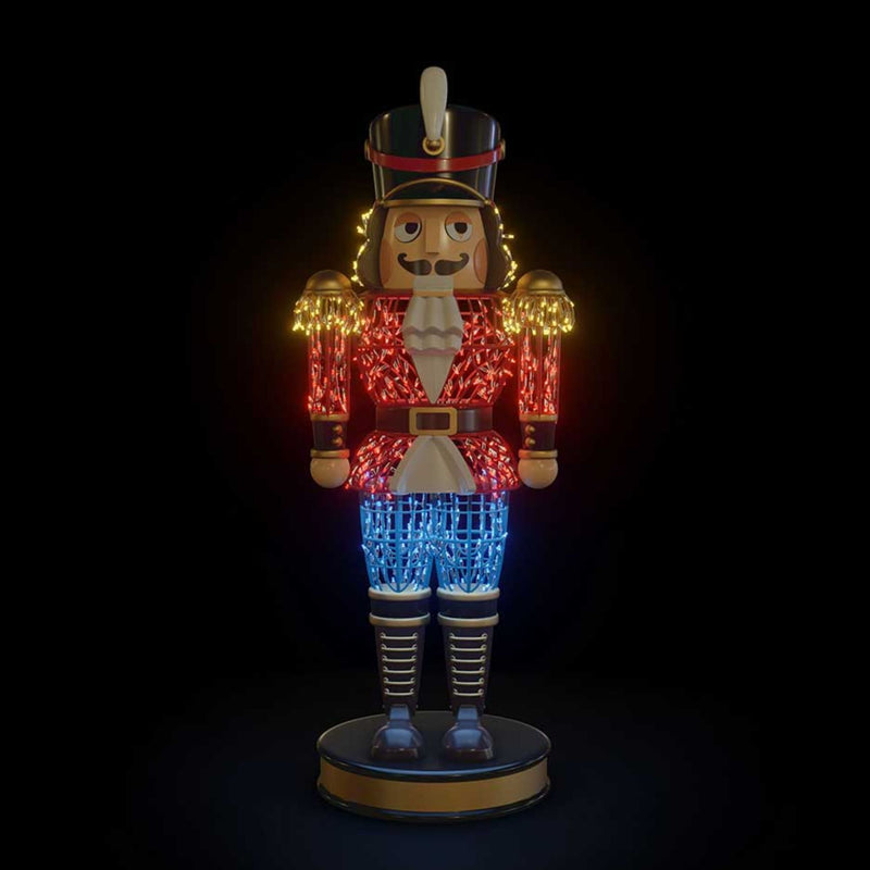 6ft Red Nutcracker LED Commercial Christmas Display Prop