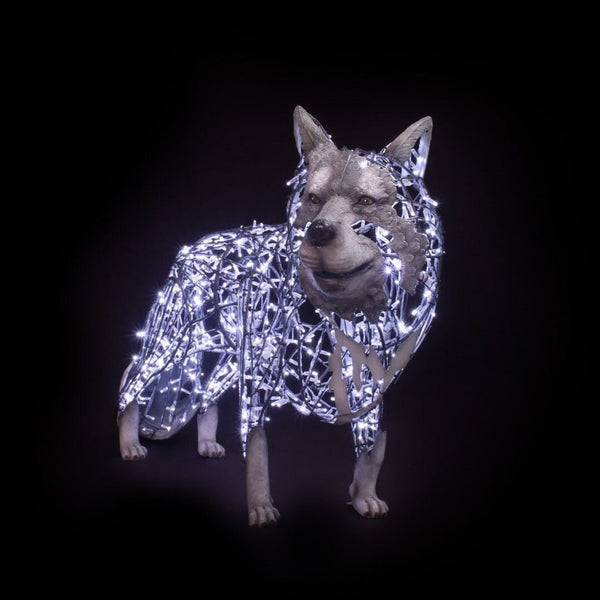 4.5ft Wolf Dad LED Commercial Christmas Display Prop