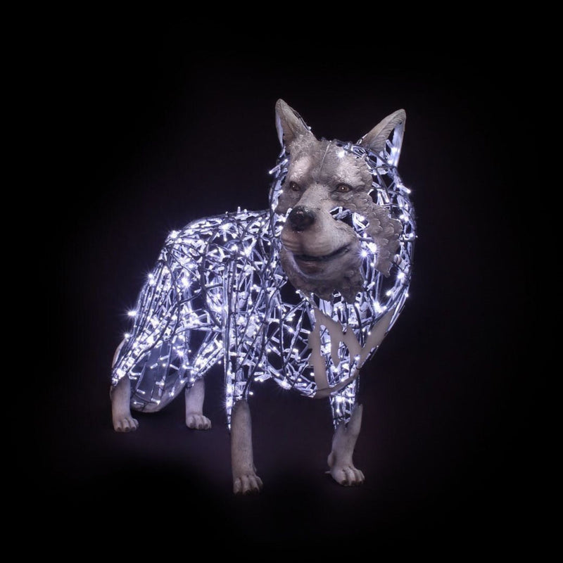 4.5ft Wolf Dad LED Commercial Christmas Display Prop