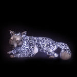 6ft Wolf Mum LED Commercial Christmas Display Prop