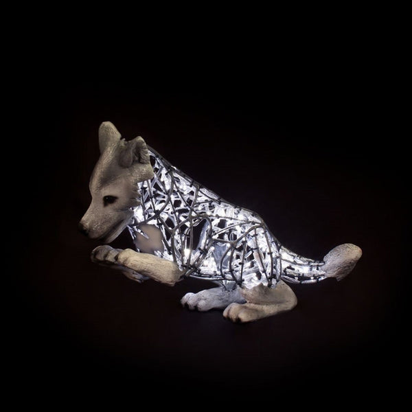 2ft Wolf Pup LED Commercial Christmas Display Prop
