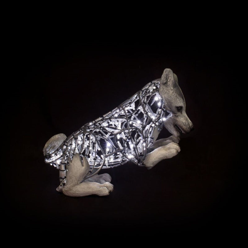 2ft Wolf Pup LED Commercial Christmas Display Prop