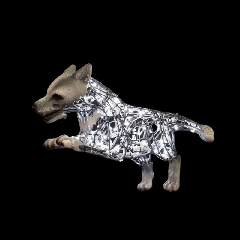 2.6ft Wolf Pup Lucky LED Commercial Christmas Display Prop