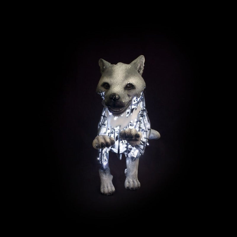 2.6ft Wolf Pup Lucky LED Commercial Christmas Display Prop