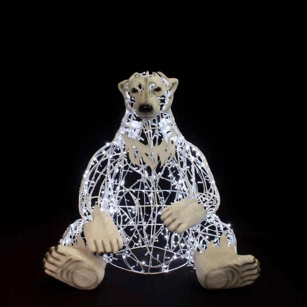 5ft Polar Bear Mum LED Commercial Christmas Display Prop