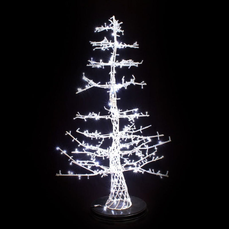 7ft White Modern Twig Tree LED Commercial Christmas Display Prop