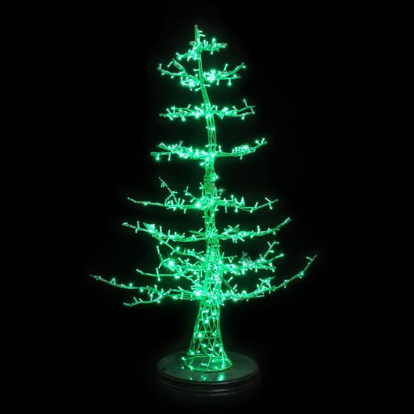 7ft Green Modern Twig Tree LED Commercial Christmas Display Prop