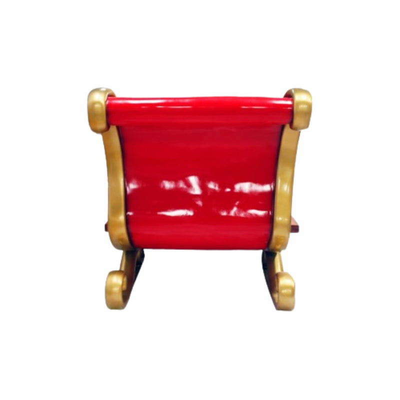 4 Seater Red and Gold Santa Sleigh Christmas Photo Opportunity Seat Prop