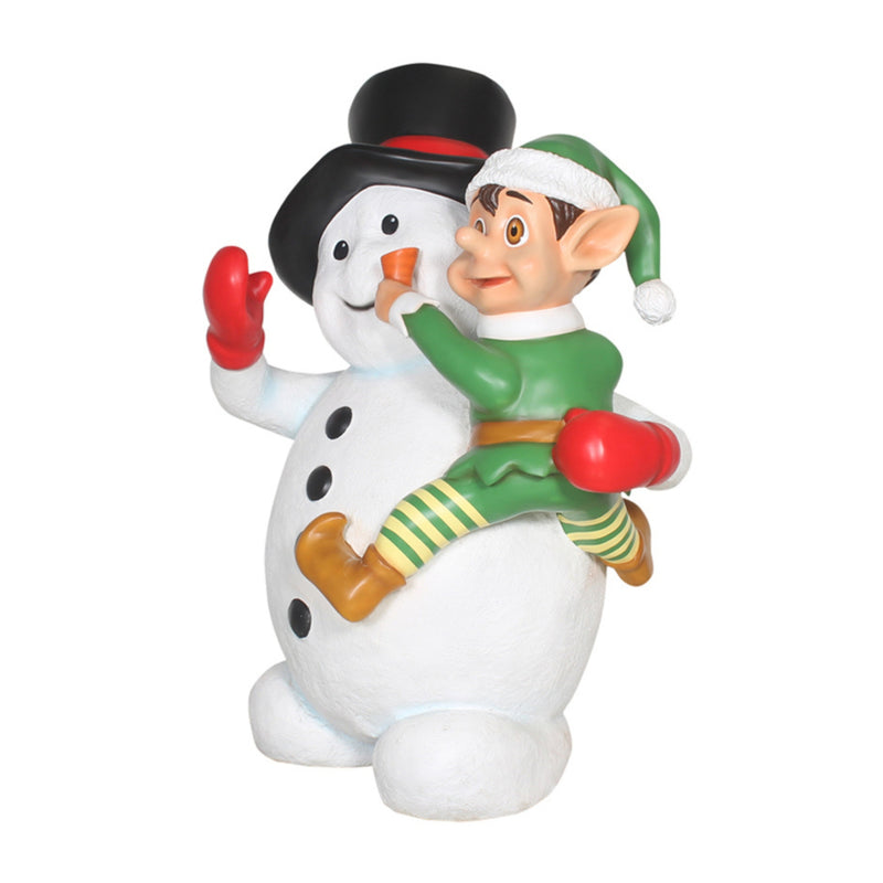 1.50m Santa Elf on Snowman Commercial Christmas Display Prop