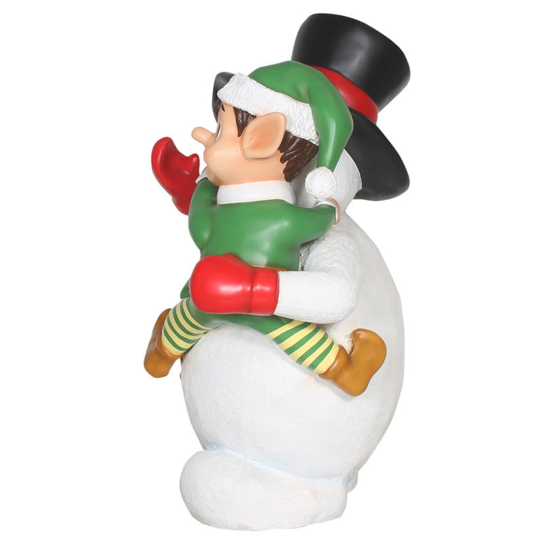 1.50m Santa Elf on Snowman Commercial Christmas Display Prop