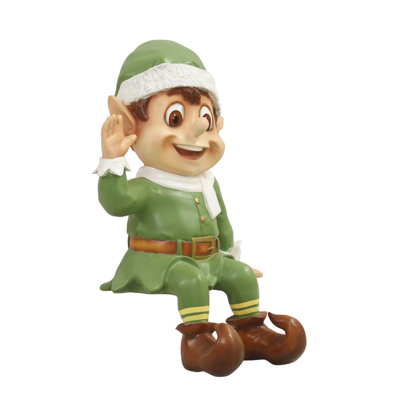 3ft Santa's Helper Elf Sitting Commercial Christmas Display Prop