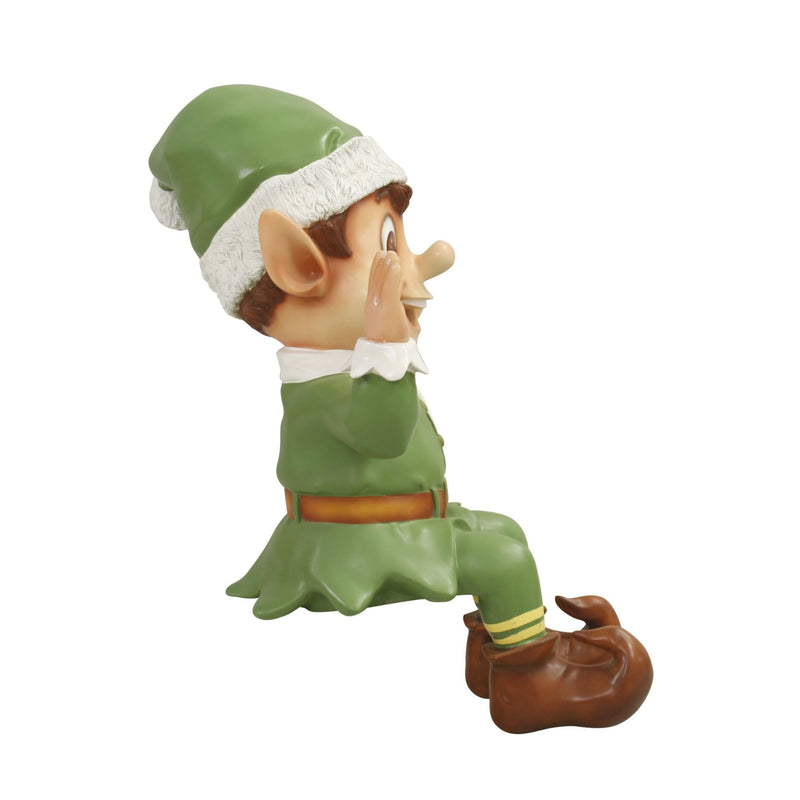 3ft Santa's Helper Elf Sitting Commercial Christmas Display Prop