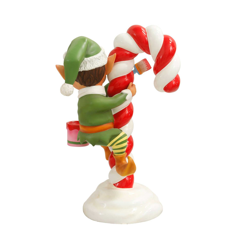 1.2M Santa Elf Painting Candy Cane Commercial Christmas Display Prop