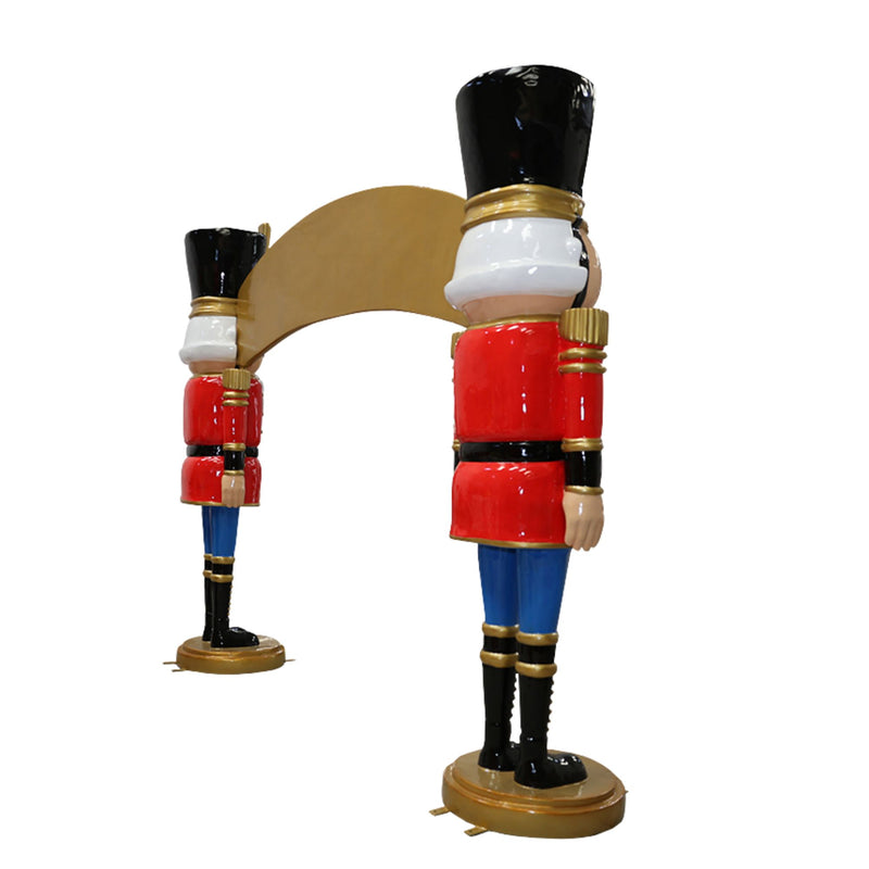 3.5m Giant Festive Nutcracker Archway Entrance Way with Merry Christmas Banner