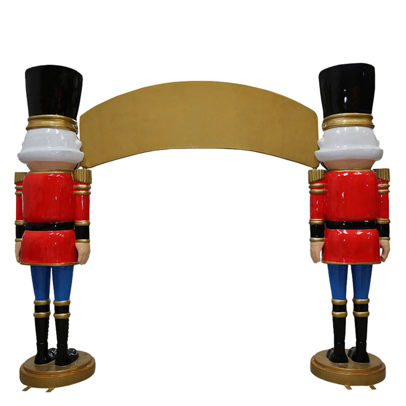 3.5m Giant Festive Nutcracker Archway Entrance Way with Merry Christmas Banner