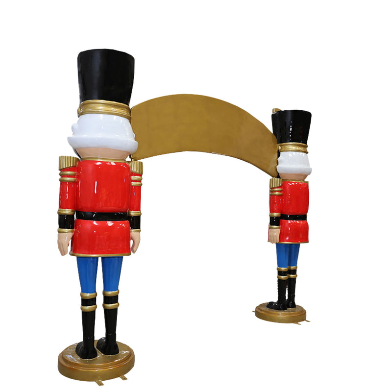 3.5m Giant Festive Nutcracker Archway Entrance Way with Merry Christmas Banner