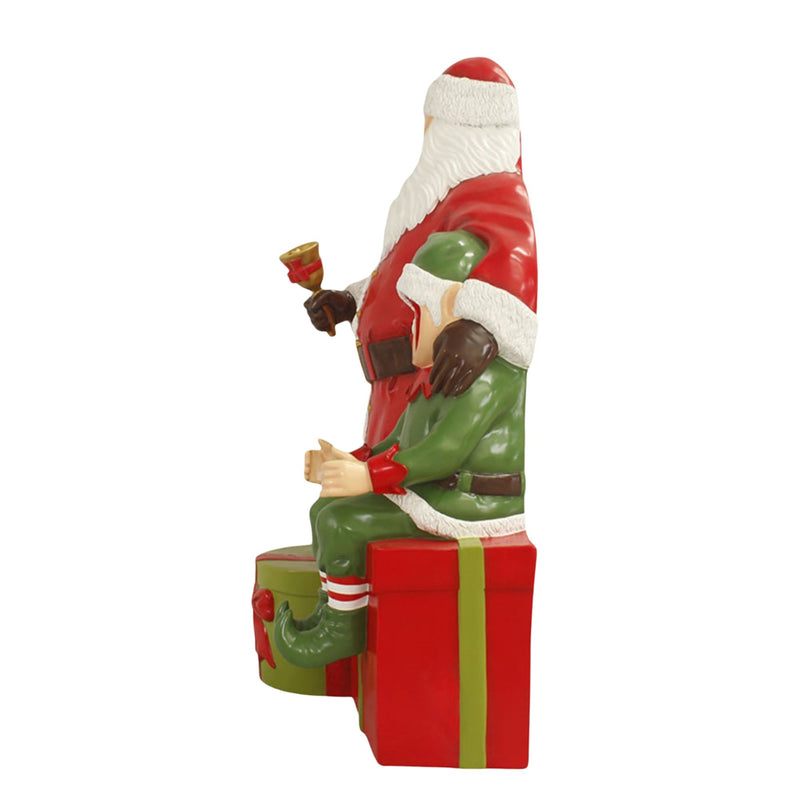 1.9m Santa with Elf Christmas Photo Opportunity Prop