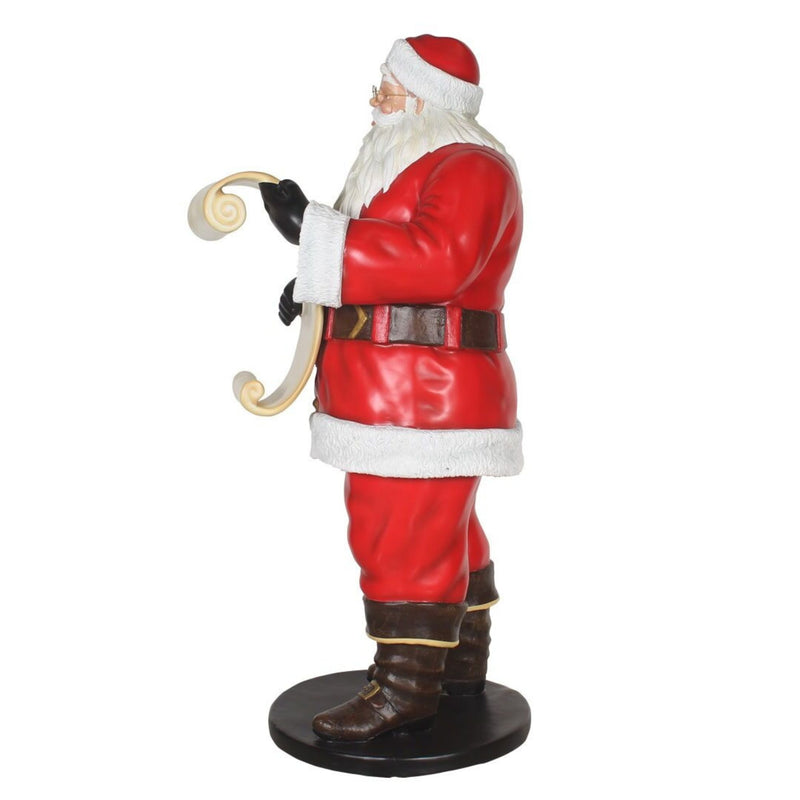 6ft Standing Santa with List Commercial Christmas Display Prop