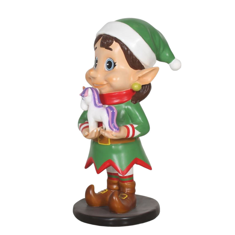 90cm Santa Elf with Unicorn Toy Commercial Christmas Display Prop
