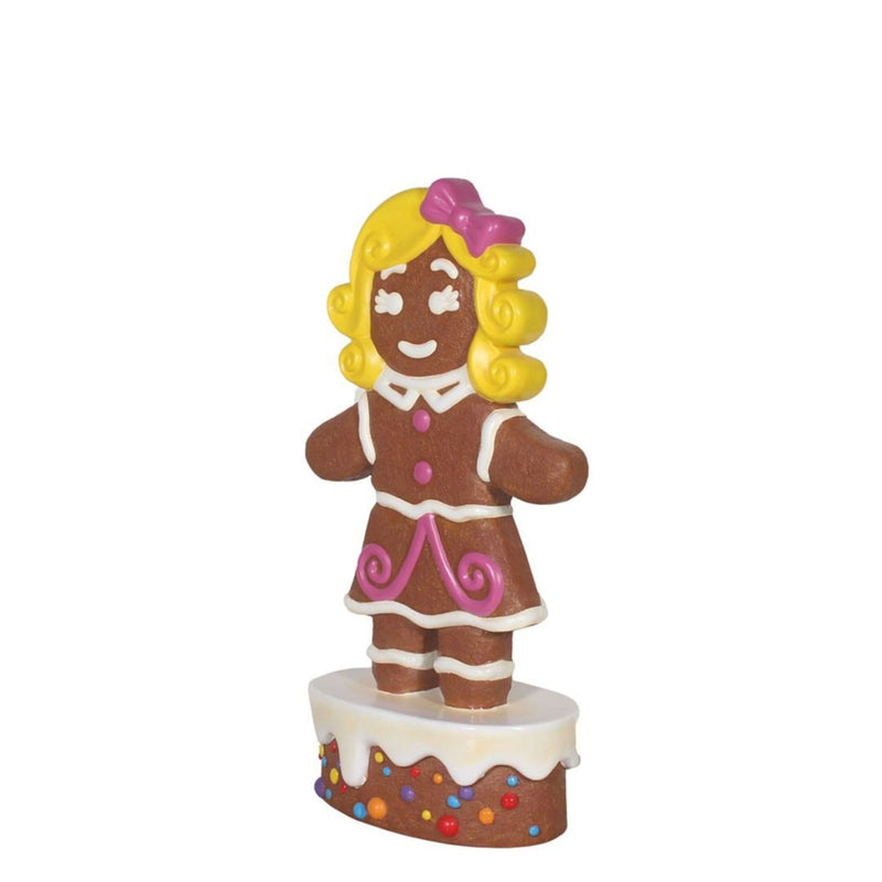 1.37m Festive Gingerbread Girl Commercial Christmas Display Prop