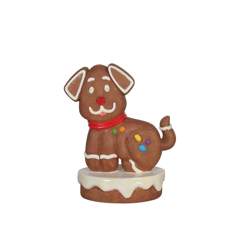 90cm Festive Gingerbread Dog Commercial Christmas Display Prop