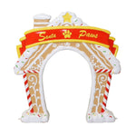 1m Gingerbread Santa Paws Archway Commercial Christmas Display Prop