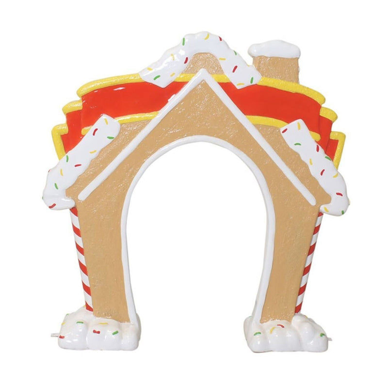 1m Gingerbread Santa Paws Archway Commercial Christmas Display Prop